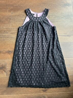 AGB Dress Black Dress with Geometric Print | Halter Style Dress | Mini Dress